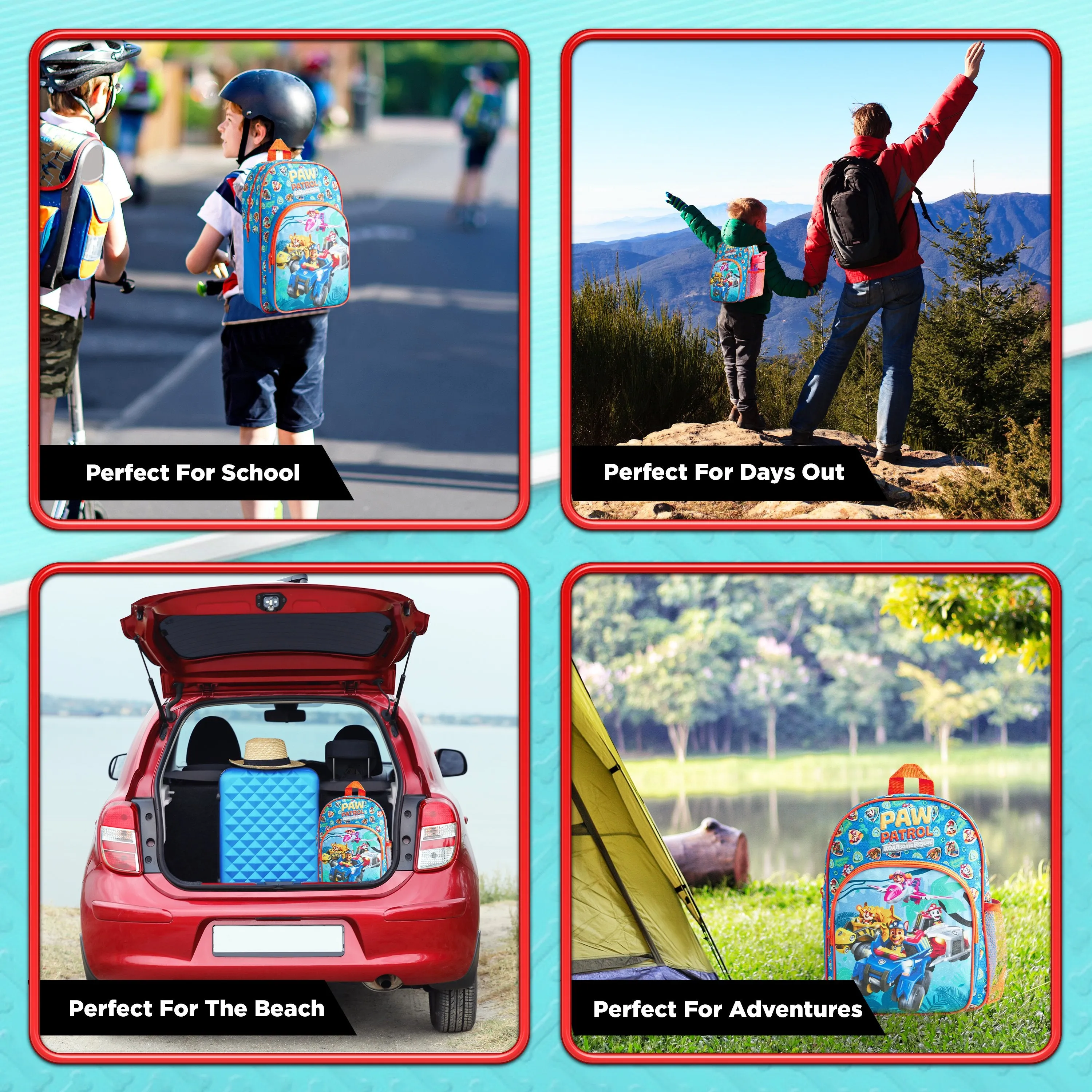 PAW Patrol School Bag, Children's Backpacks, Boys Backpack with the Mighty Pups