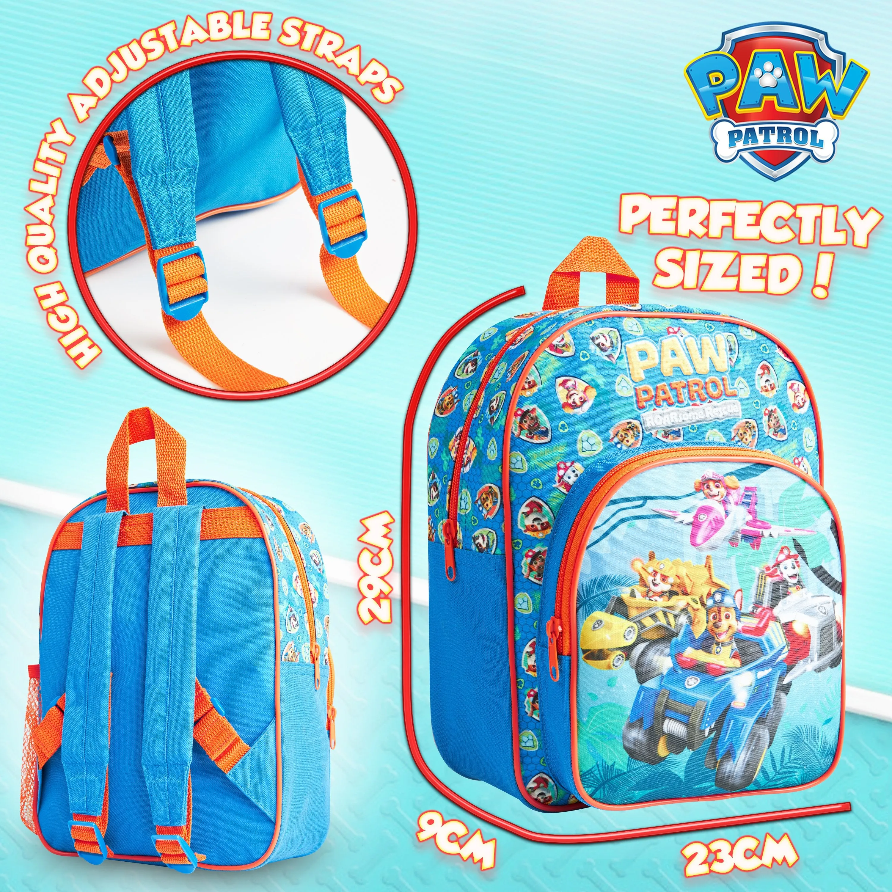 PAW Patrol School Bag, Children's Backpacks, Boys Backpack with the Mighty Pups