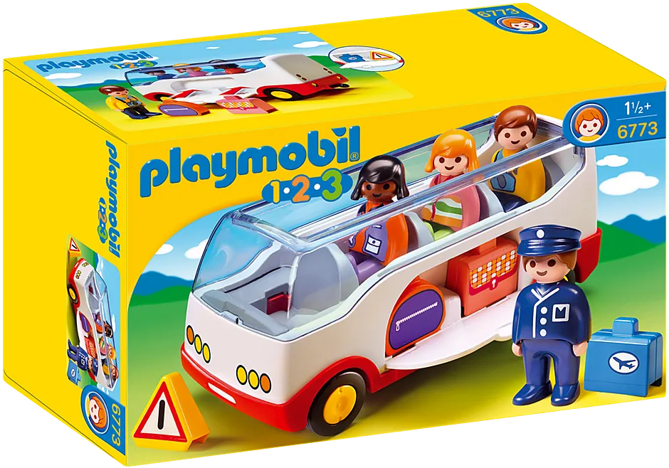 Playmobil 1.2.3 Airport Shuttle Bus 6773