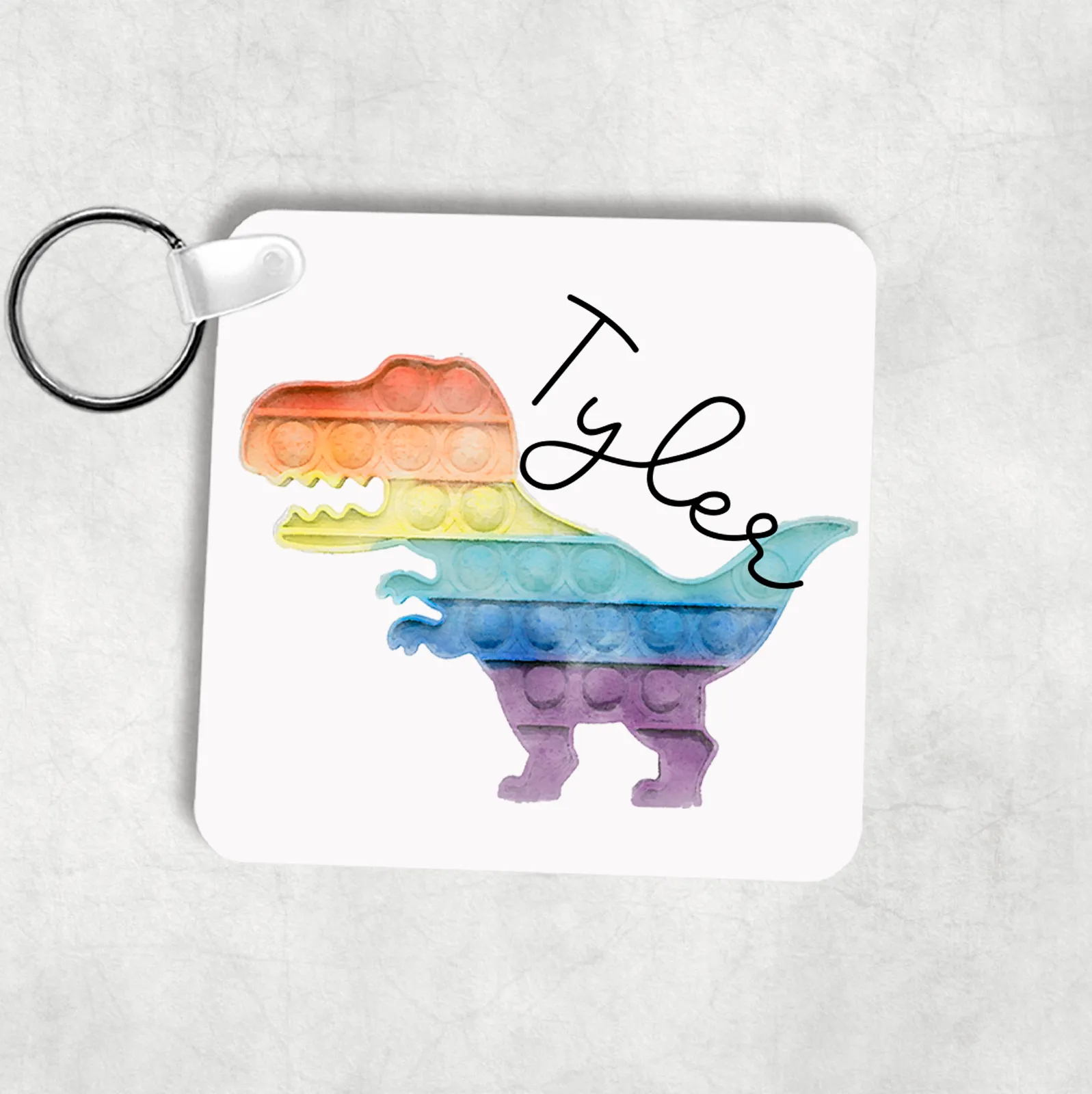 Pop It Fidget Personalised Keyring Bag Tag
