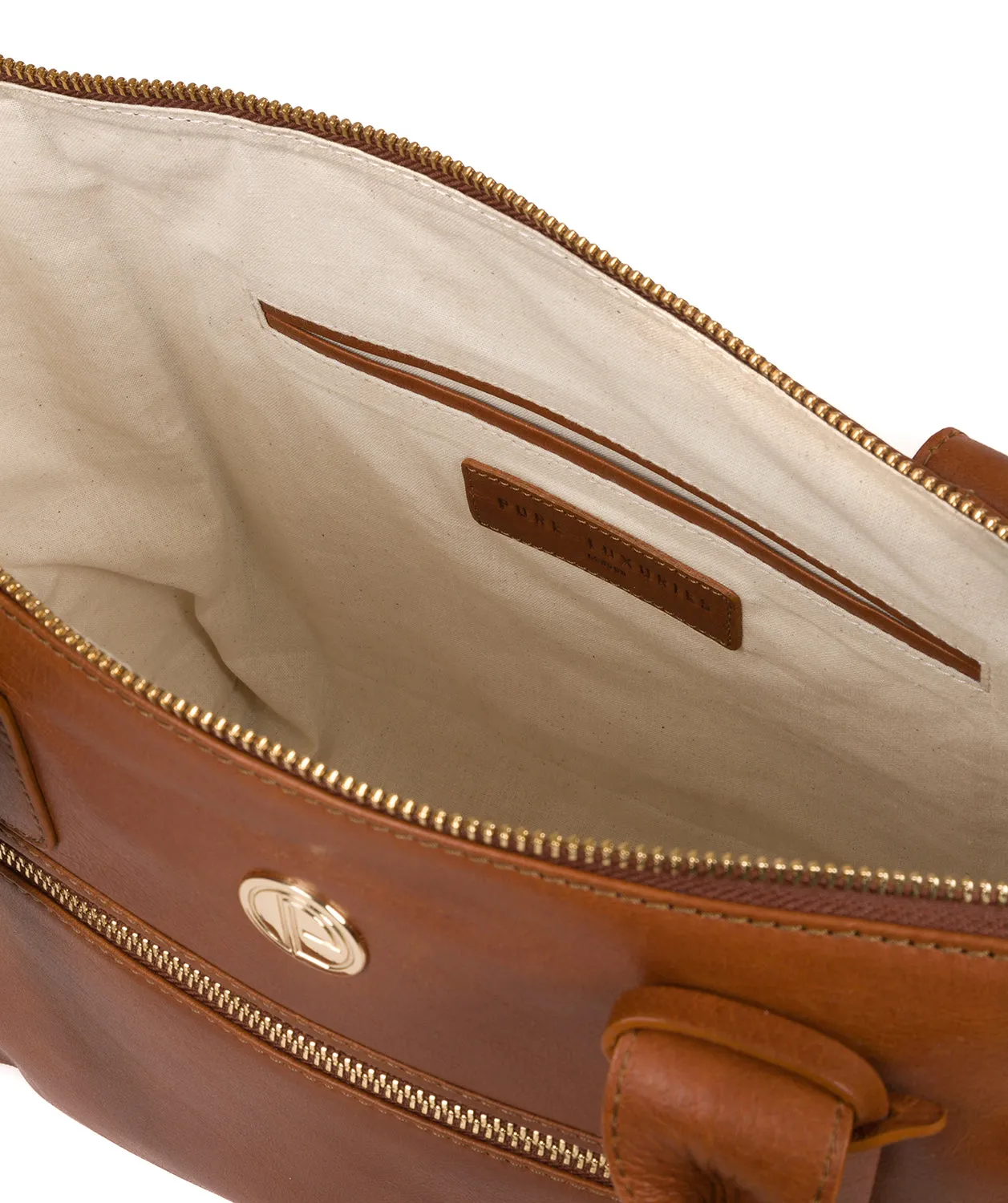 'Primrose' Hazelnut Leather Tote Bag