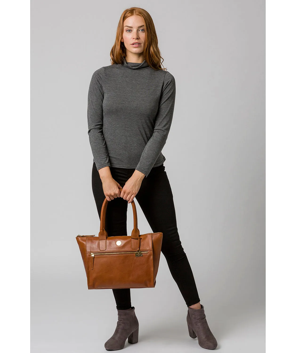 'Primrose' Hazelnut Leather Tote Bag