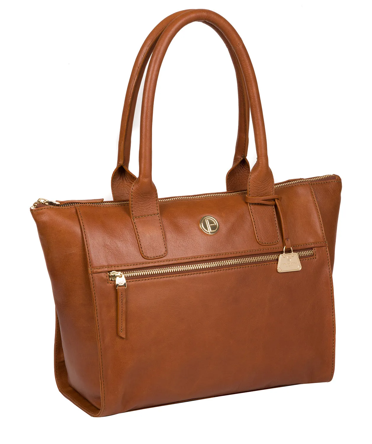 'Primrose' Hazelnut Leather Tote Bag