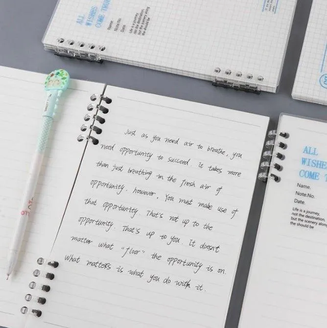 Simple style PP loose-leaf book frosted DIY notebook 10 holes B5 A5 square inner page horizontal line inner pageorizontal inner page NP-030057