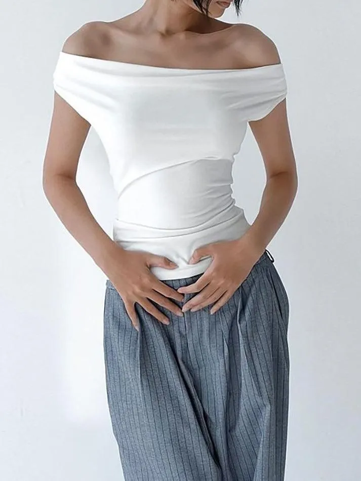 Sleeveless Scoop Neck Plain Tee