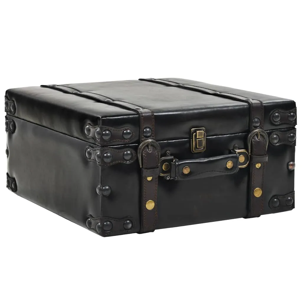 Storage Bench 110 cm Black Artificial Leather