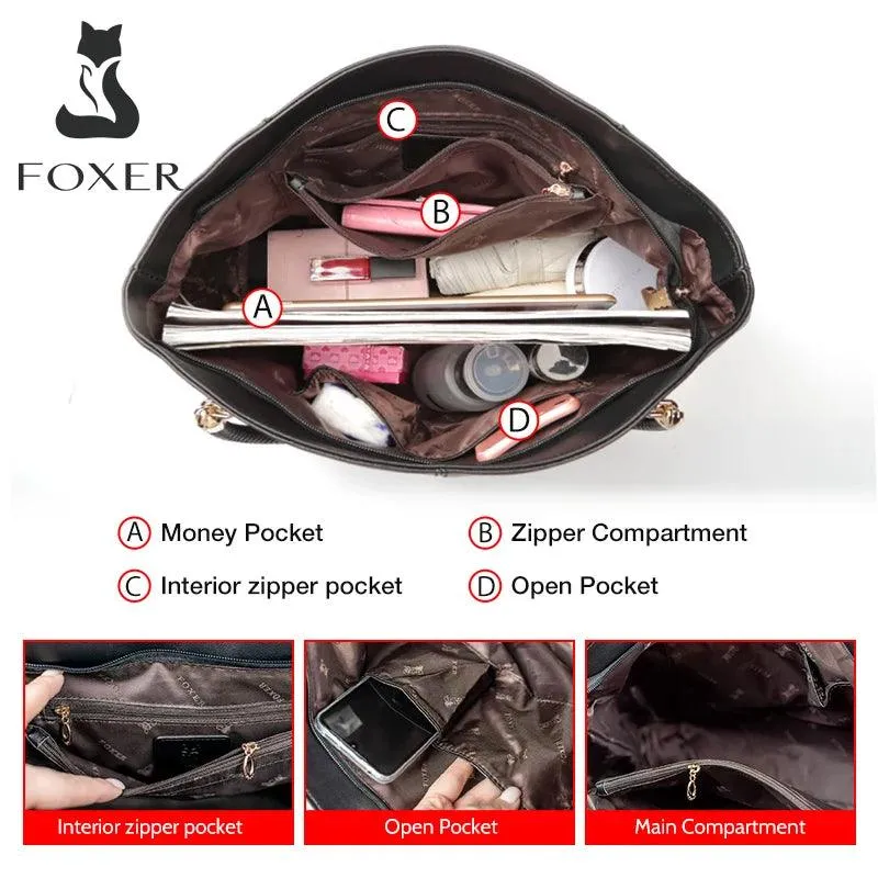 Stylish Women Cowhide Leather Handbag