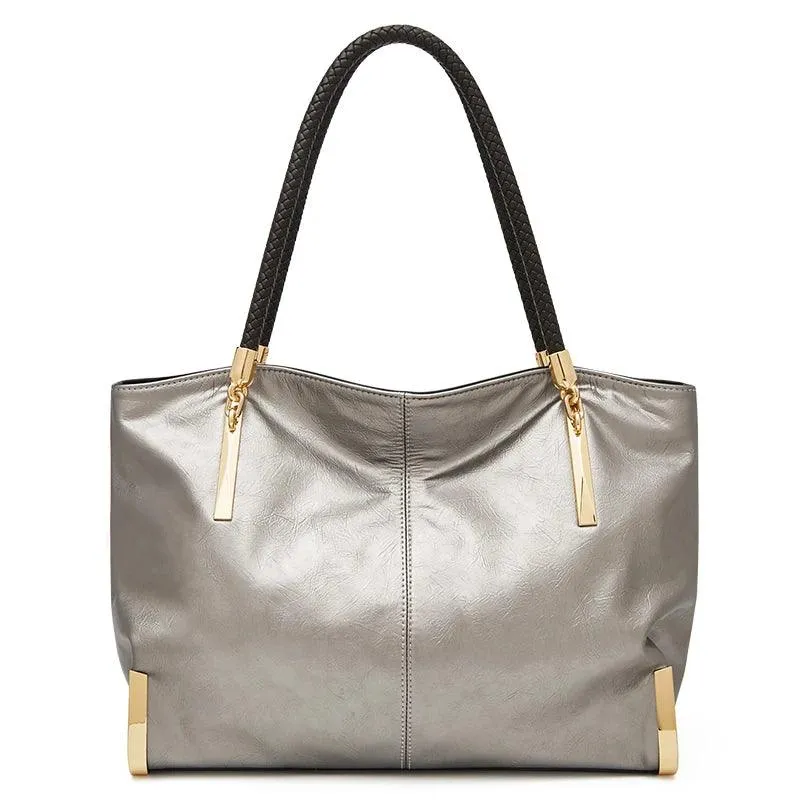 Stylish Women Cowhide Leather Handbag