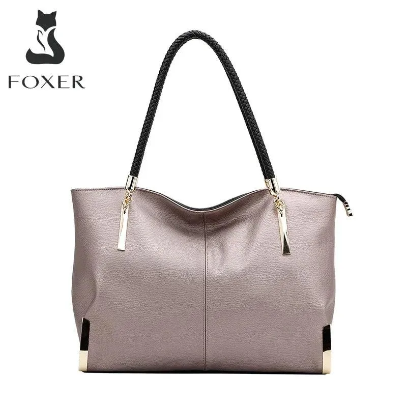 Stylish Women Cowhide Leather Handbag
