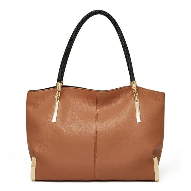 Stylish Women Cowhide Leather Handbag