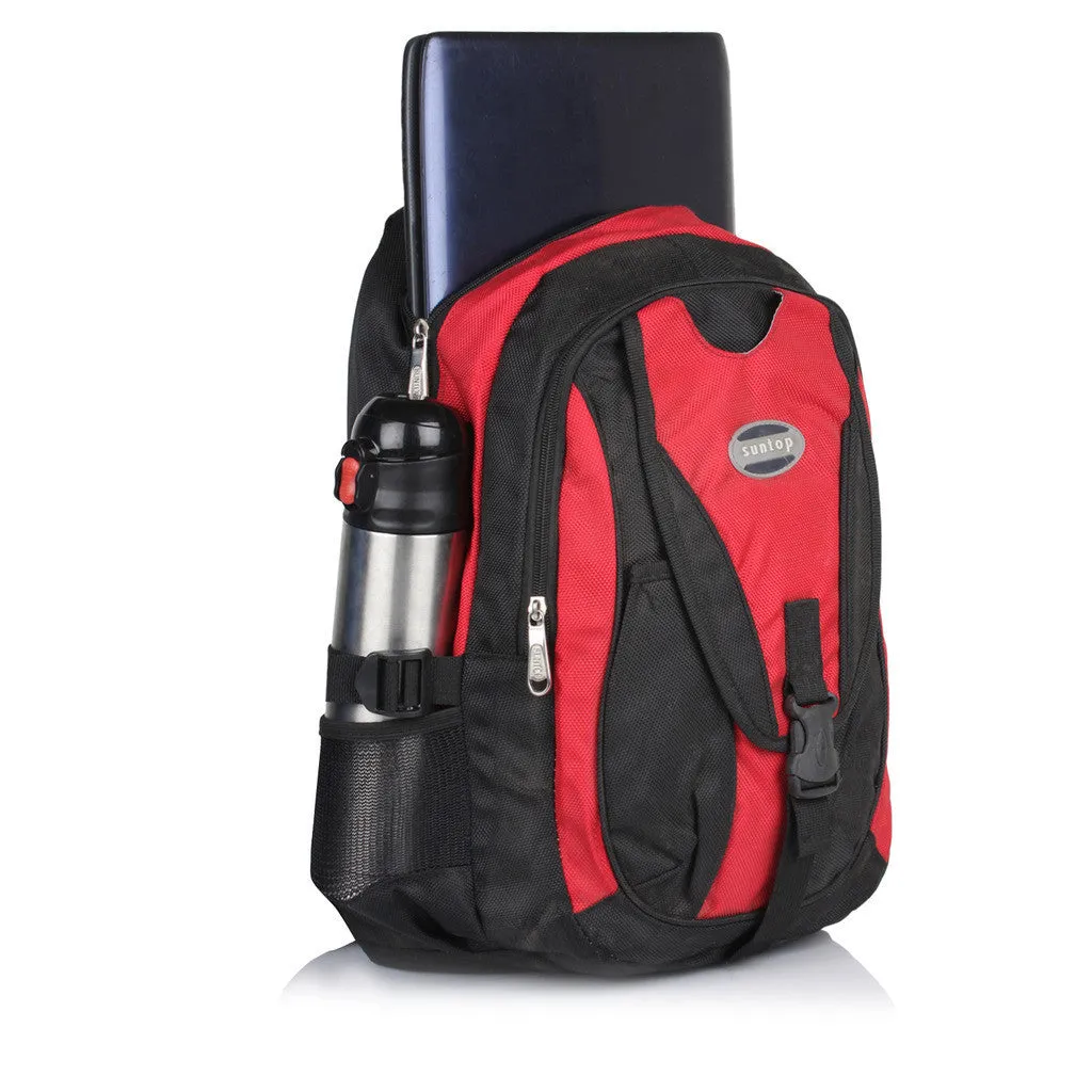 Suntop A79 18 L Backpack(Red and Black)