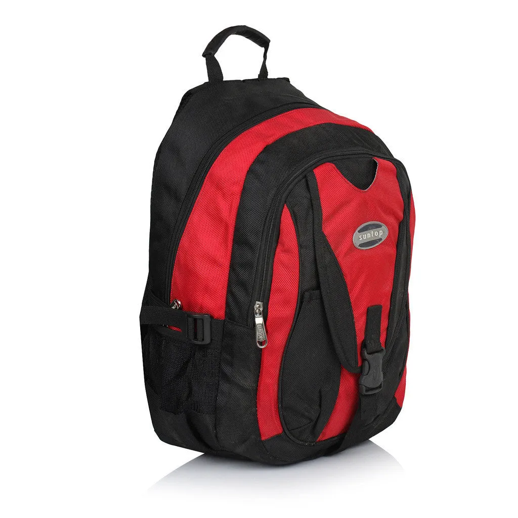 Suntop A79 18 L Backpack(Red and Black)