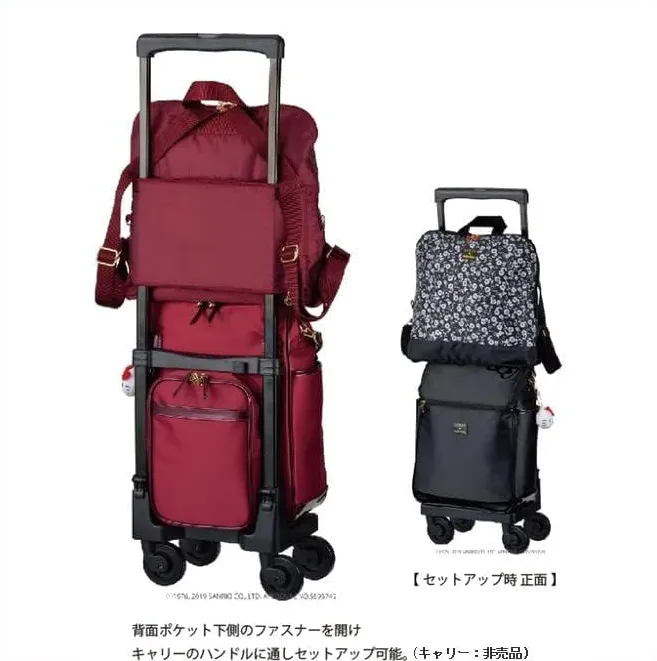 SWANY  Hello Kitty Collaboration Bag monochrome Print Backpack Black 7L  A-337