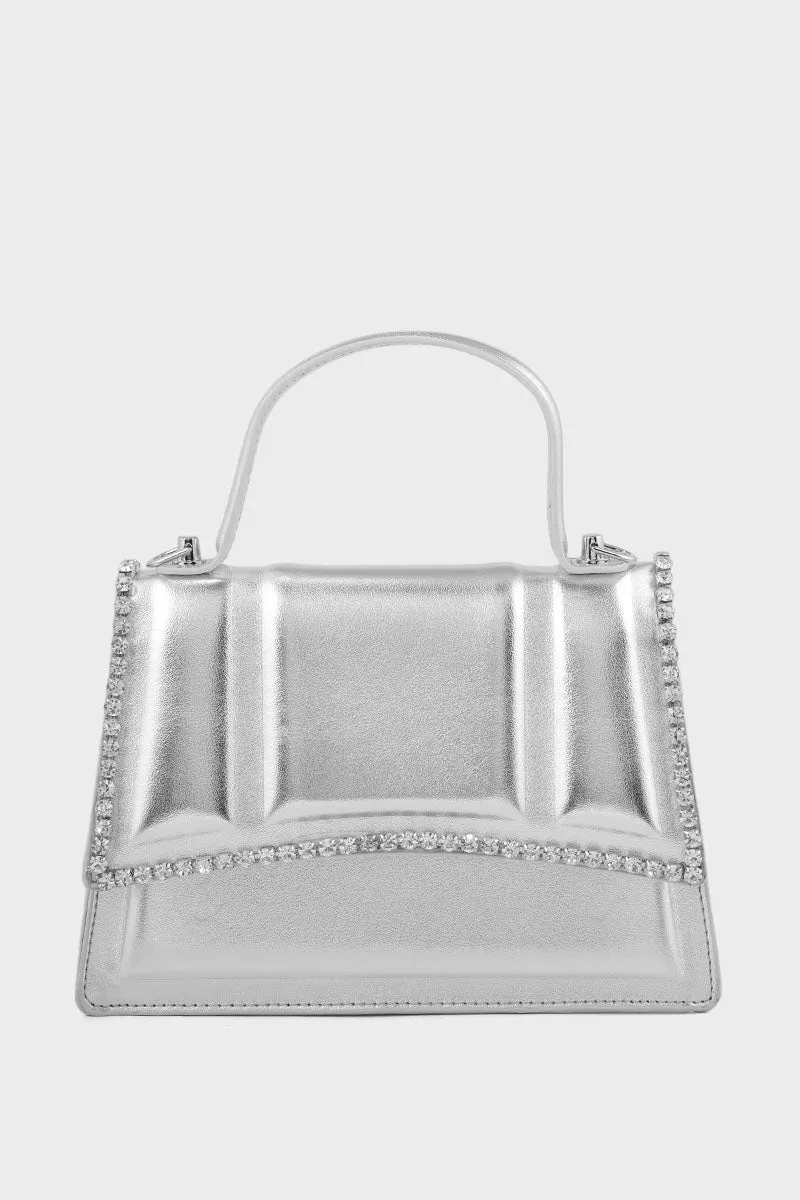 Top handle Hand Bags B15193-Silver