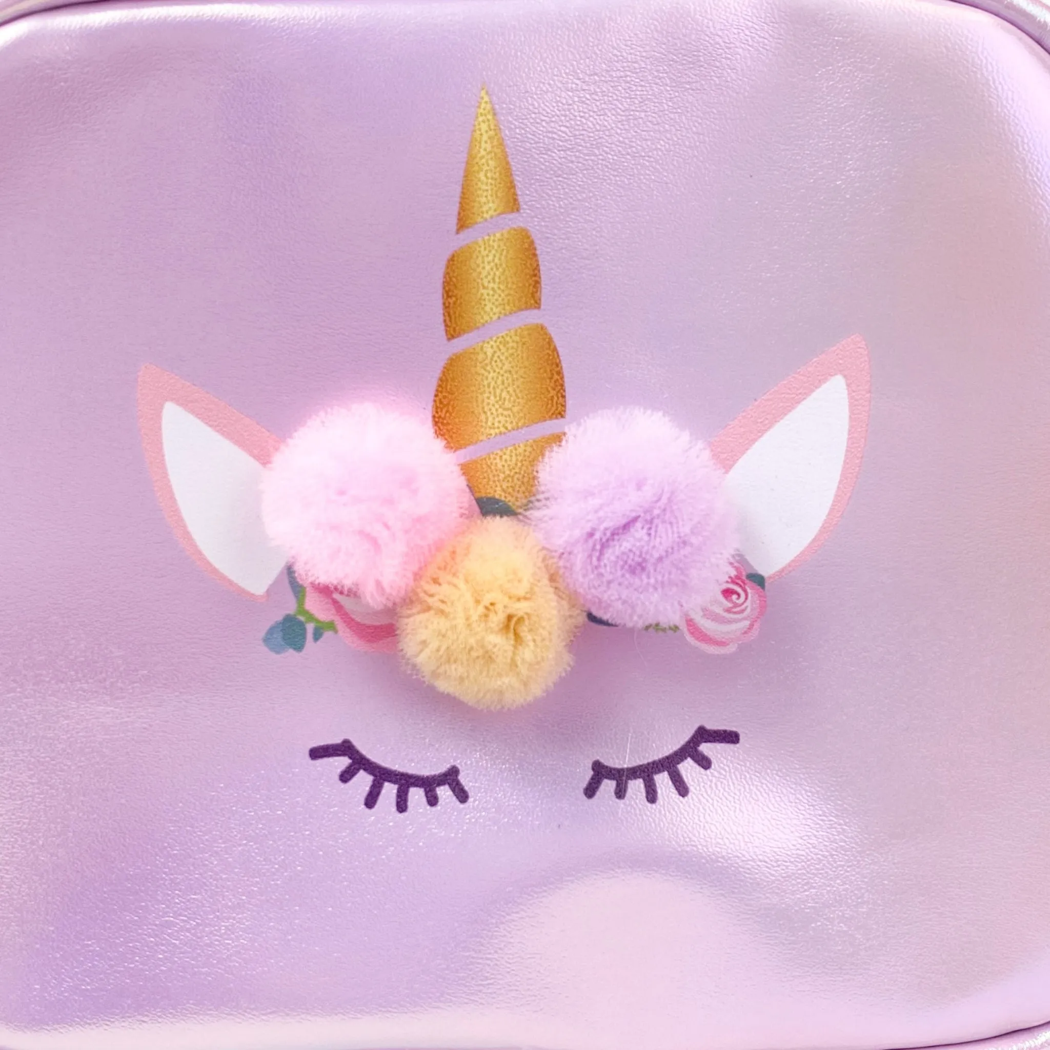 Unicorn Purse & Backpack set Gold/Purple