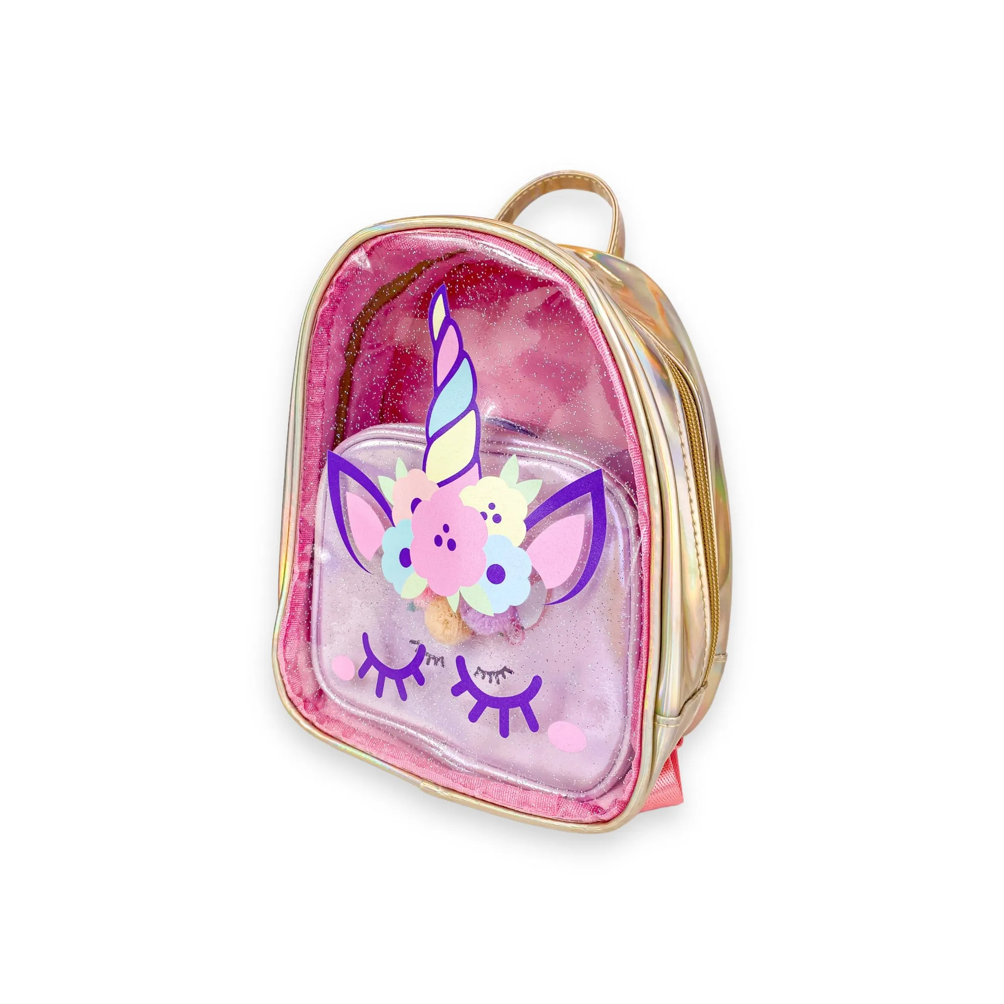 Unicorn Purse & Backpack set Gold/Purple