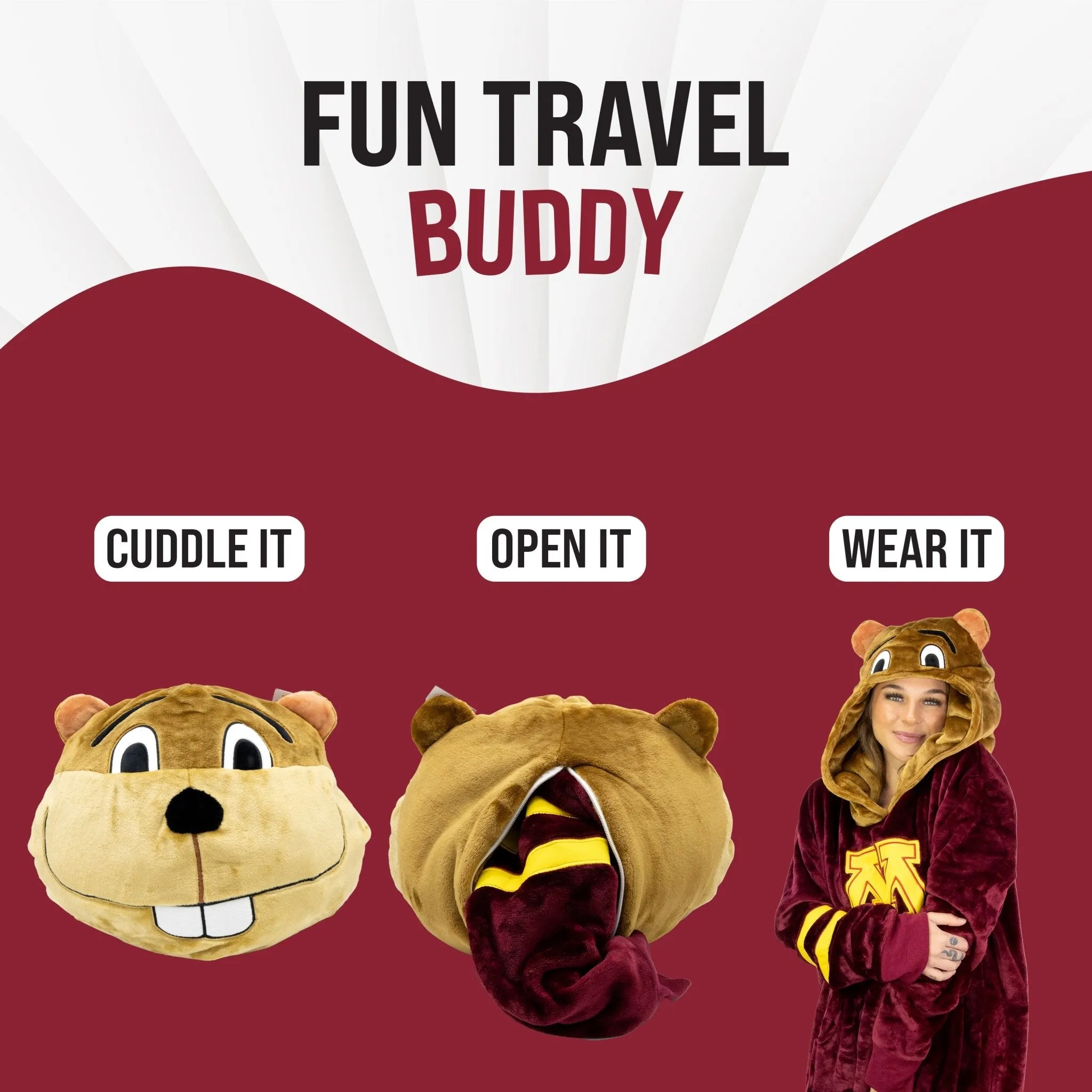 University of Minnesota Gophers Snugible | Blanket Hoodie & Pillow