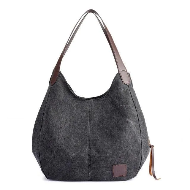 Vintage Canvas Large Capacity Shoulder Bag