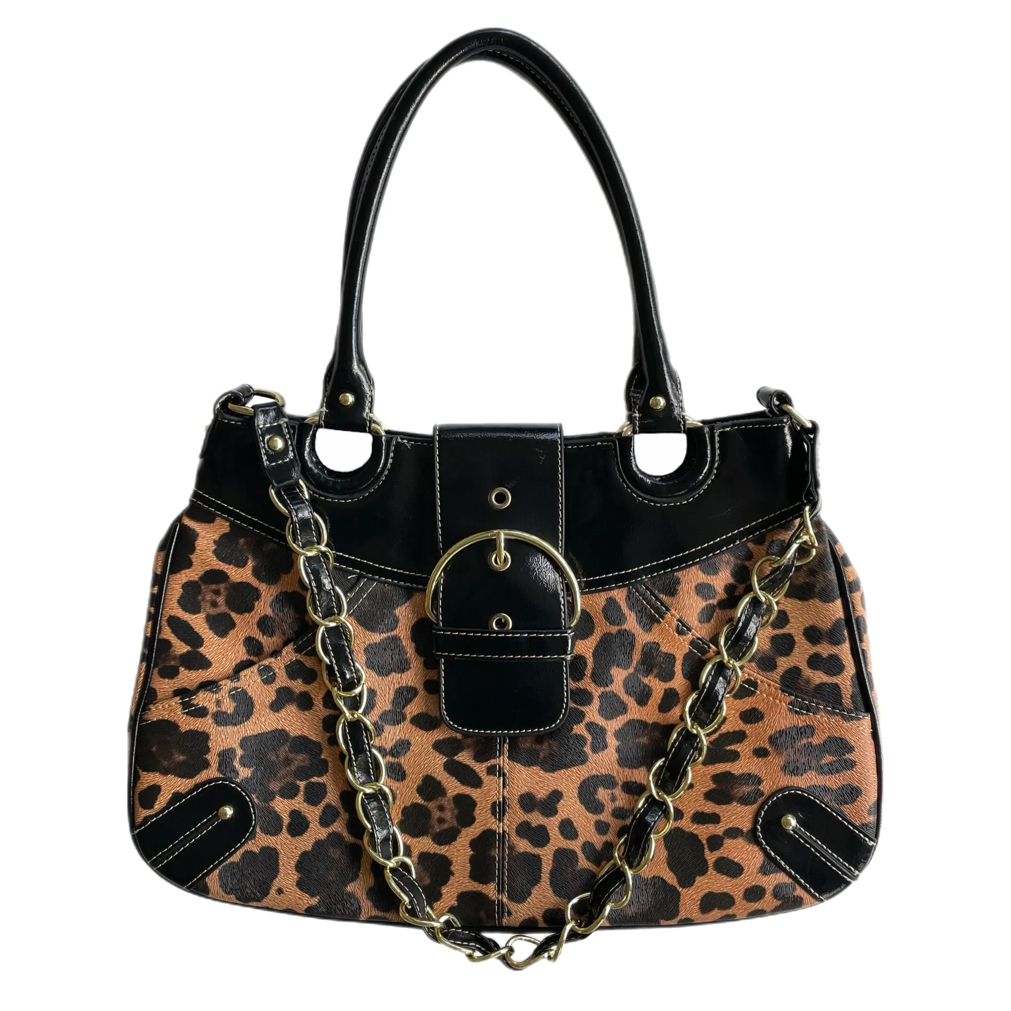 VINTAGE LEOPARD PRINT CHAIN BAG