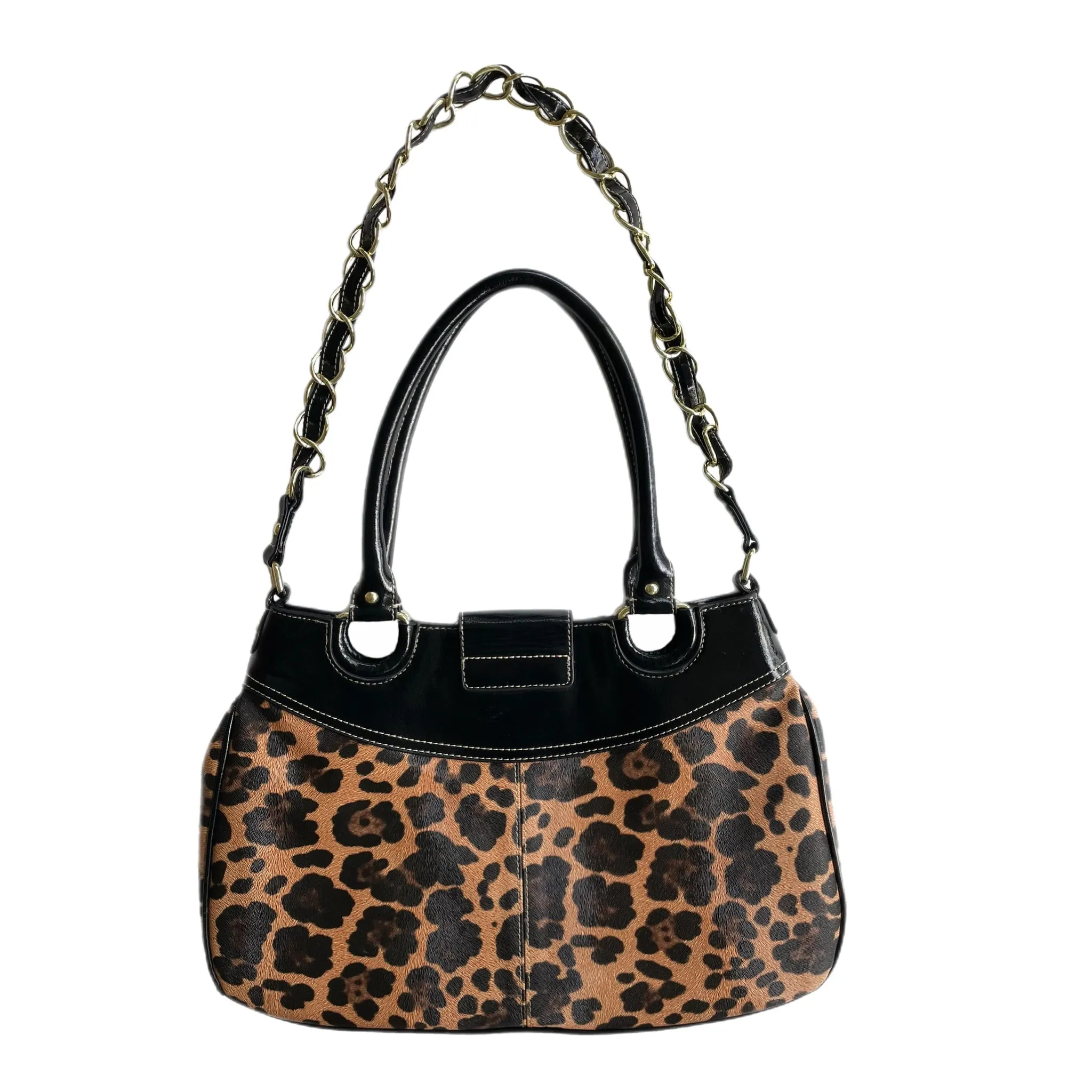 VINTAGE LEOPARD PRINT CHAIN BAG