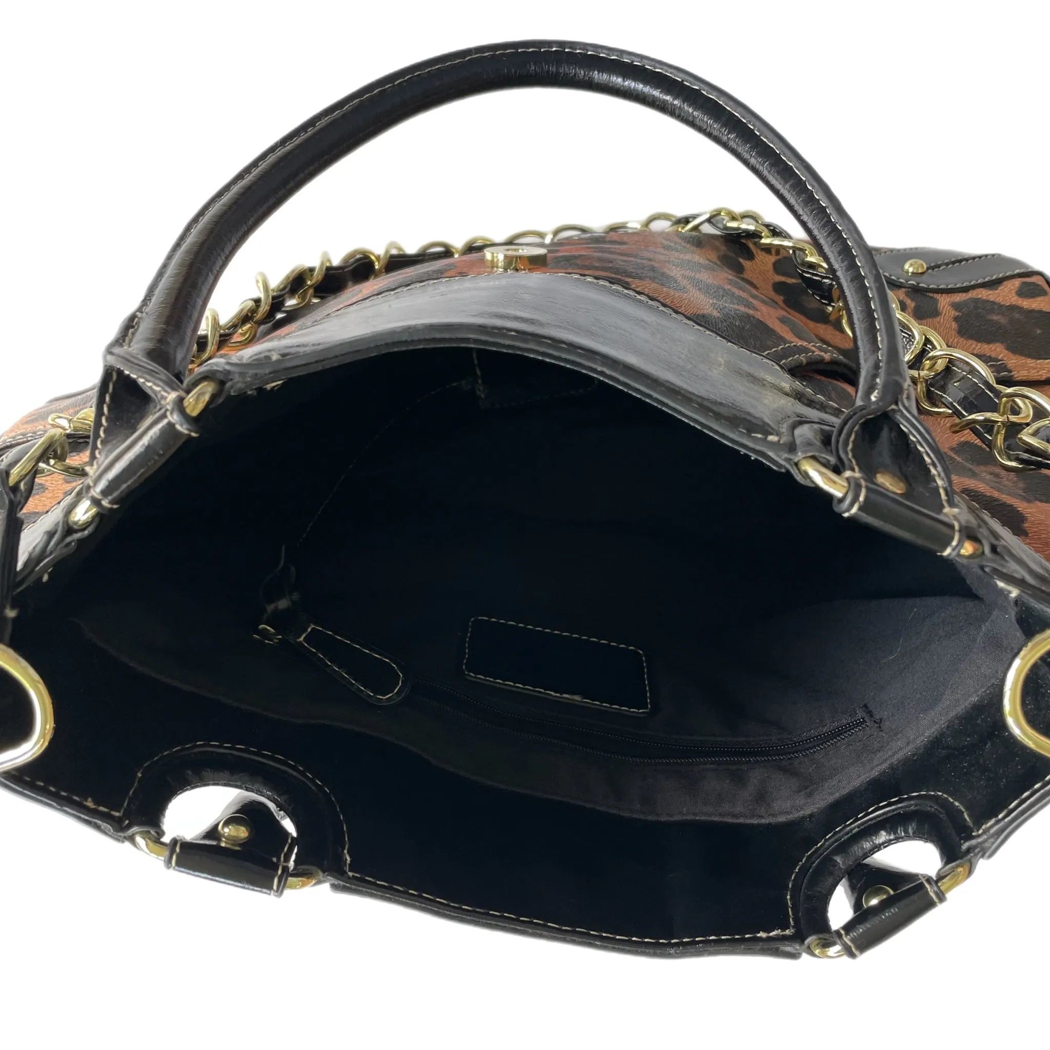 VINTAGE LEOPARD PRINT CHAIN BAG