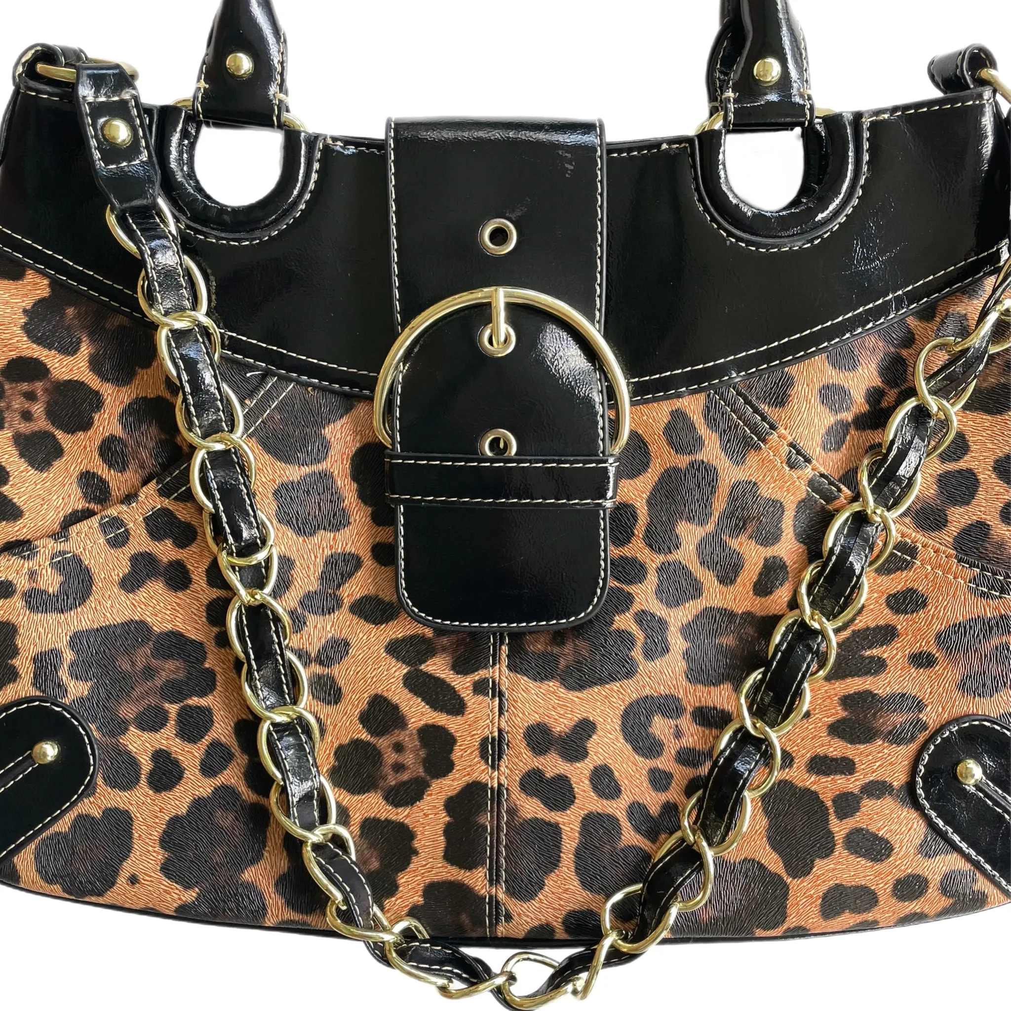 VINTAGE LEOPARD PRINT CHAIN BAG