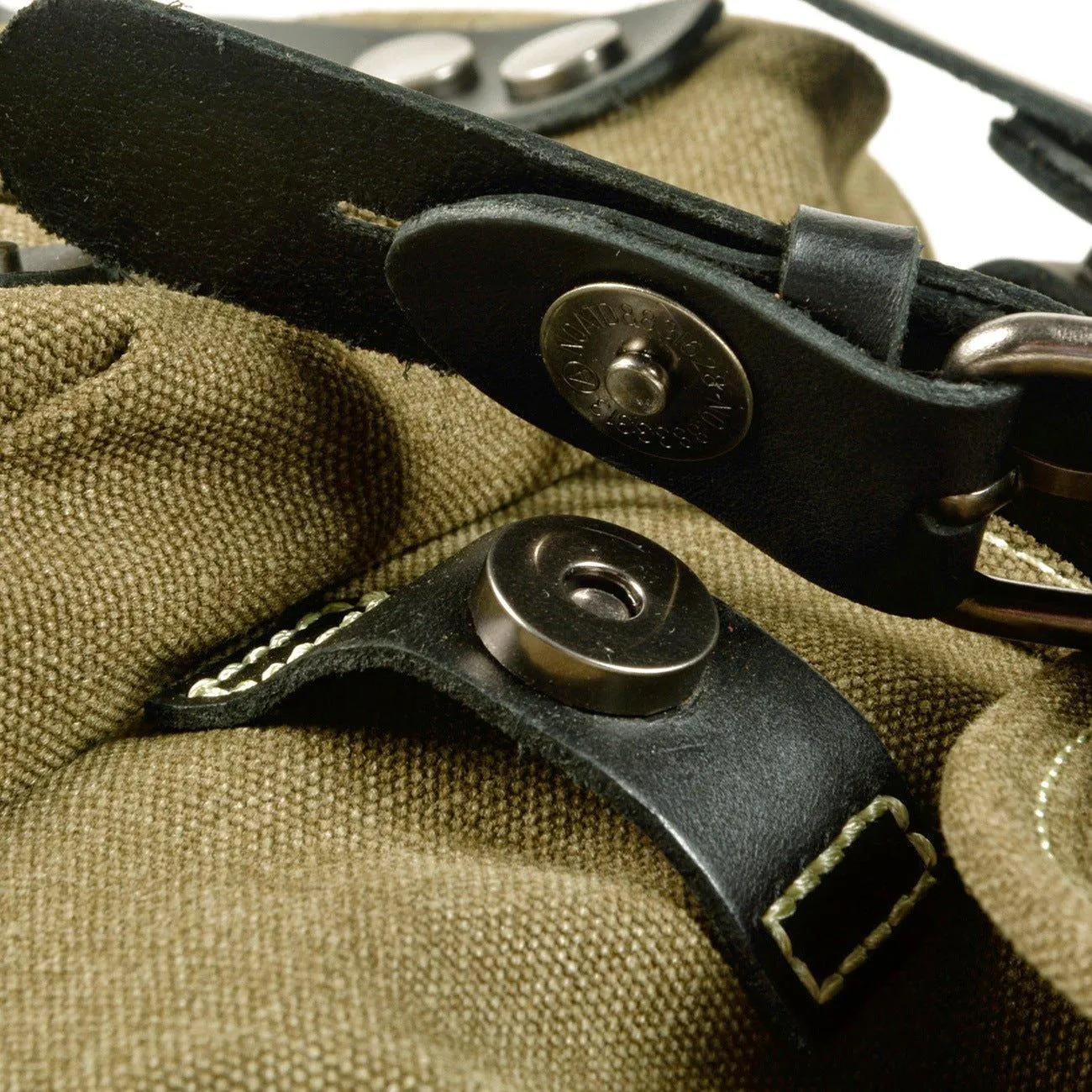 Vintage Waxed Canvas Backpack Waterproof for Men-Khaki