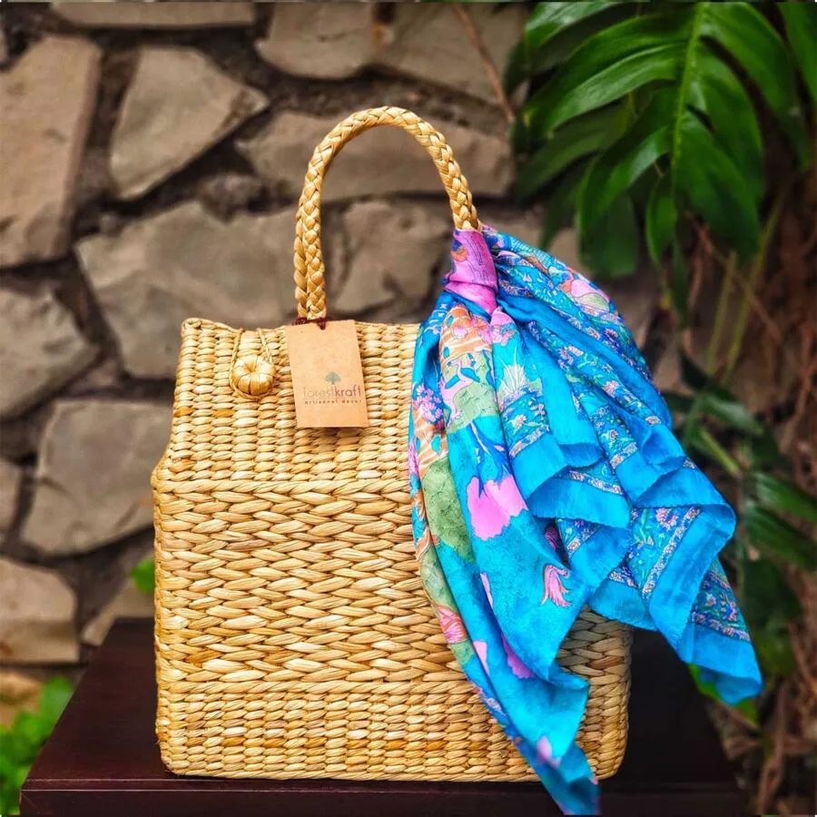 Vogue Straw Basket Bag - Large