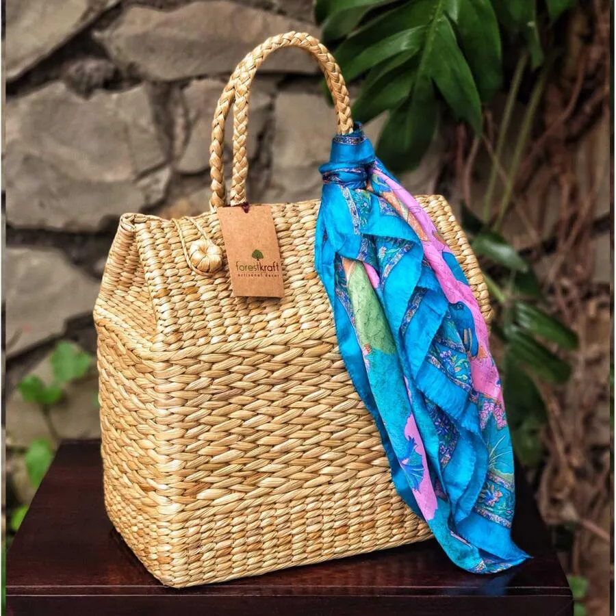 Vogue Straw Basket Bag - Large