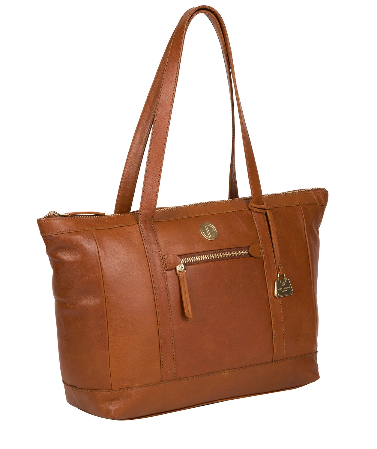 'Willow' Hazelnut Leather Tote Bag