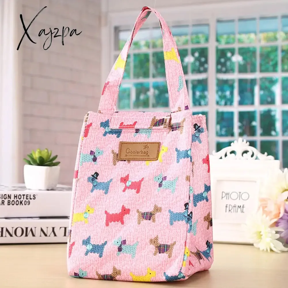 Xajzpa - Fashion Lunch Bag Insulated Thermal  Lovely Cat Multicolor Breakfast Box Bags Women Portable Hand Pack Picnic Travel Products
