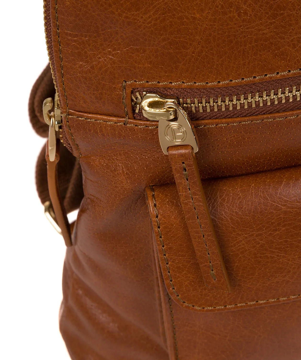 'Zinnia' Hazelnut Leather Backpack